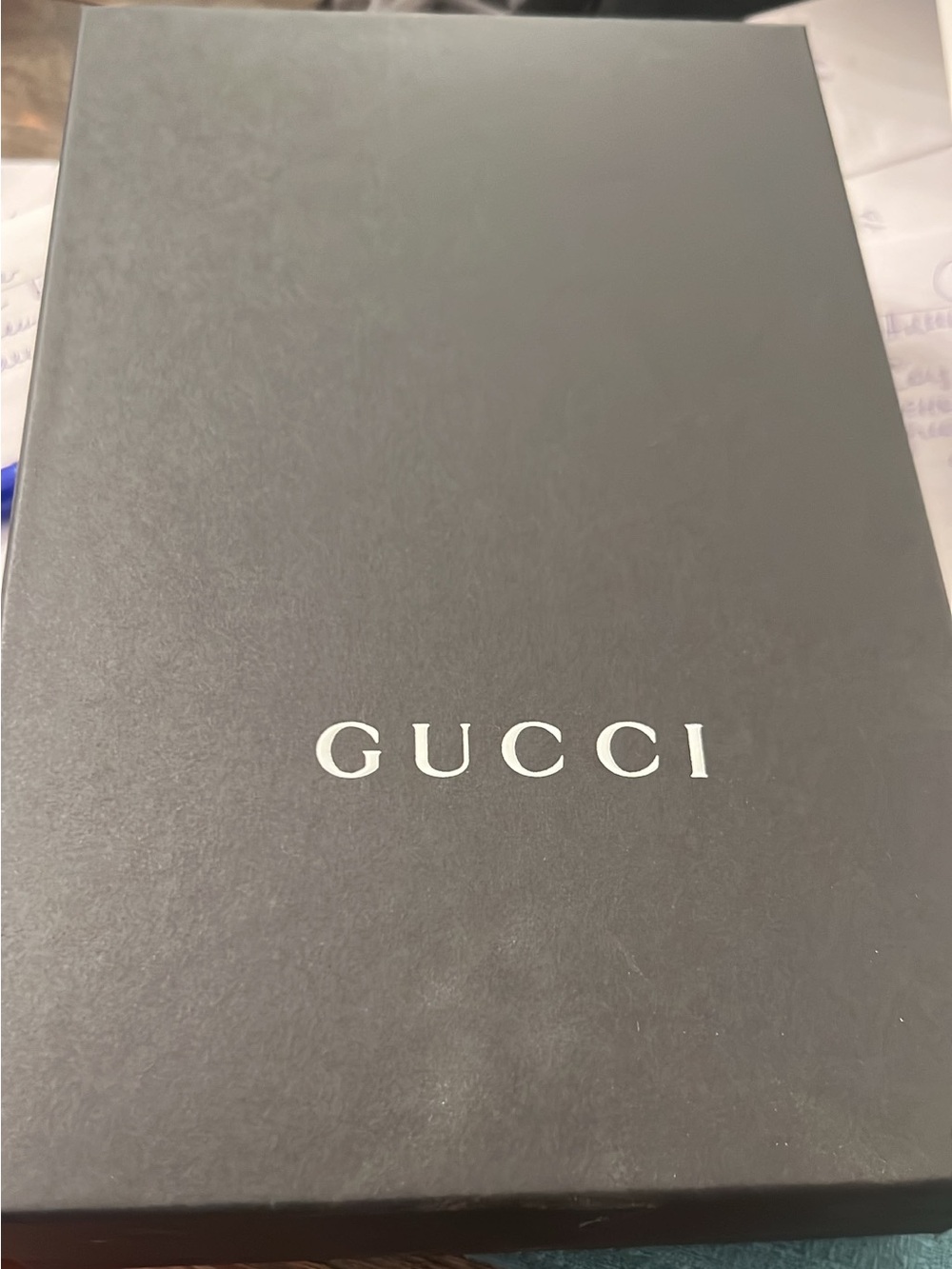 Gucci Red Pebbled Leather Chain Crossbody Wallet - Picture 6 of 10